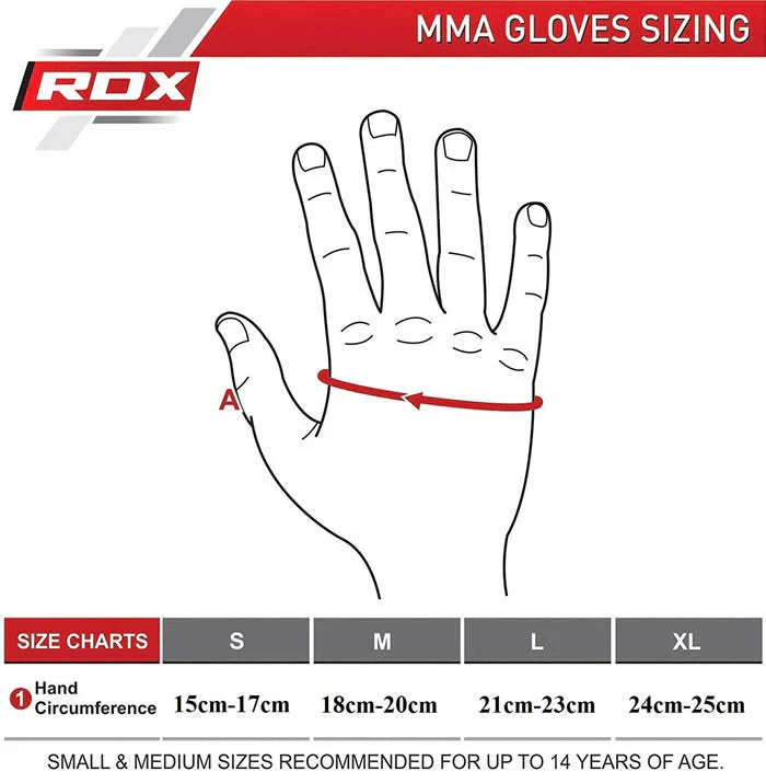 RDX T15 Noir Guantes de Sparring MMA - Redglove