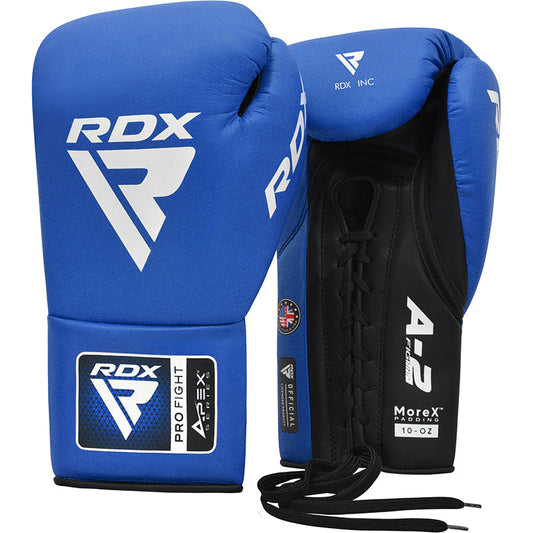 RDX APEX – Guantes de Boxeo de Competición con Cordones A2 - Redglove