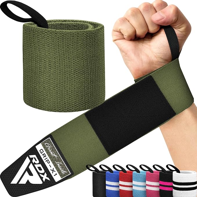 RDX W3 IPL USPA Approved Powerlifting Wrist Support Wraps with Thumb Loops OEKO-TEX®-Standard 100 certified - Redglove 