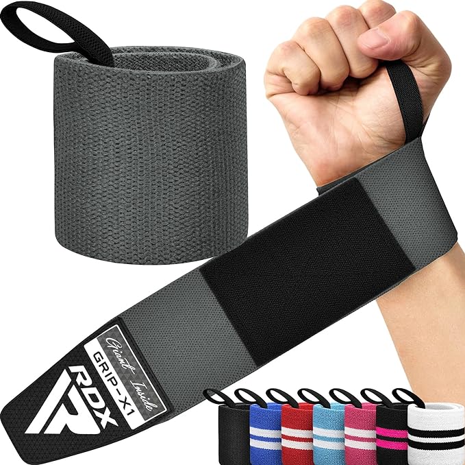 RDX W3 IPL USPA Approved Powerlifting Wrist Support Wraps with Thumb Loops OEKO-TEX®-Standard 100 certified - Redglove 