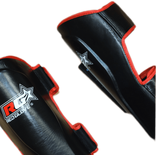 Tibiales Hard Kick RG Black Piel Top grade - Redglove 