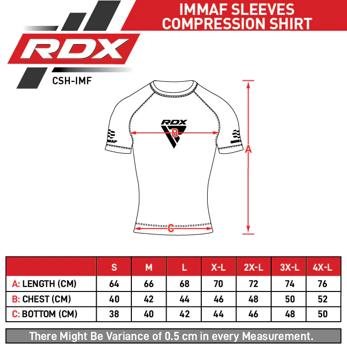 RDX IMMAF  Oficial Camiseta  Roja Entrenamiento - Redglove 