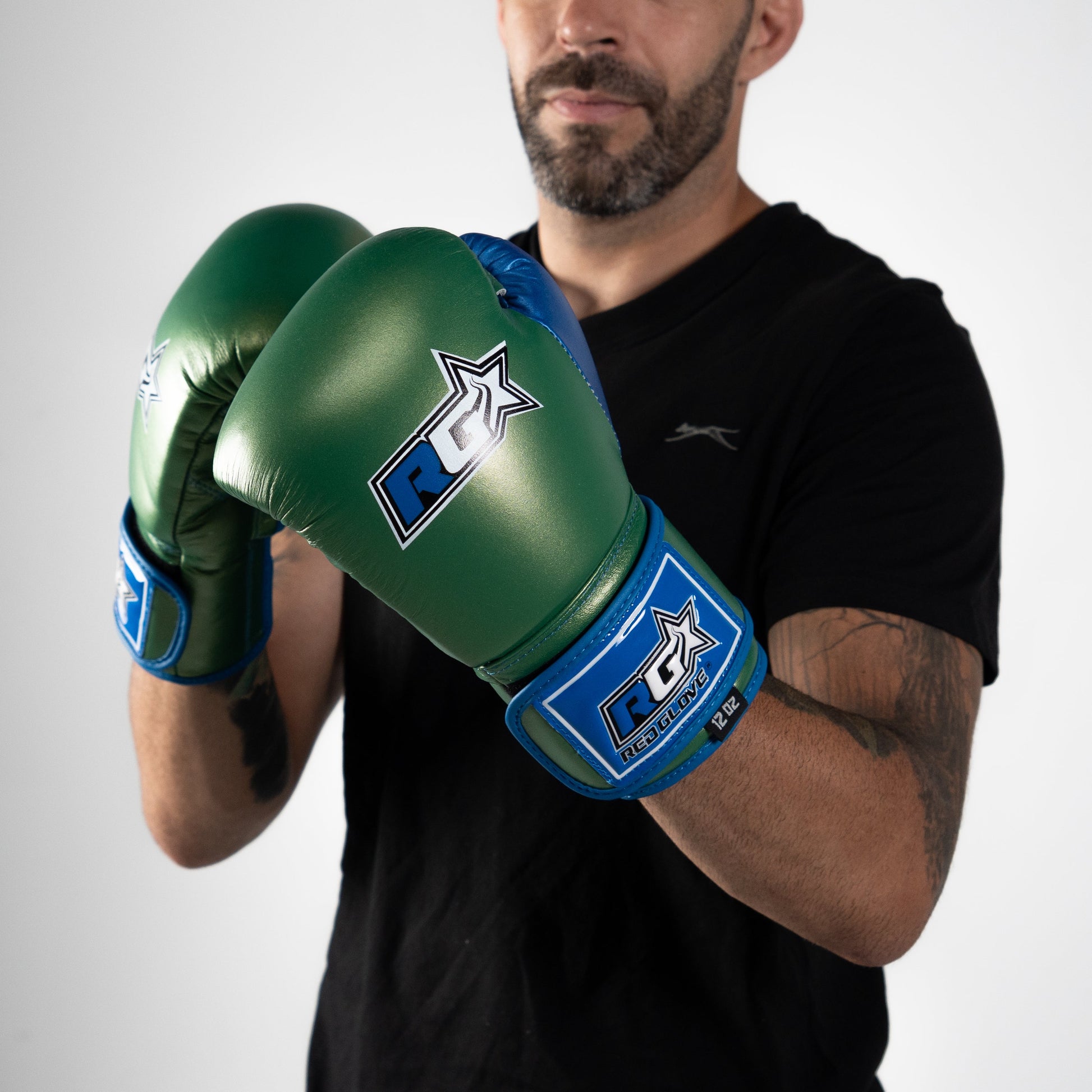 Guantes de Boxeo NTX SERIES -  METALLIC  green blue - Redglove 