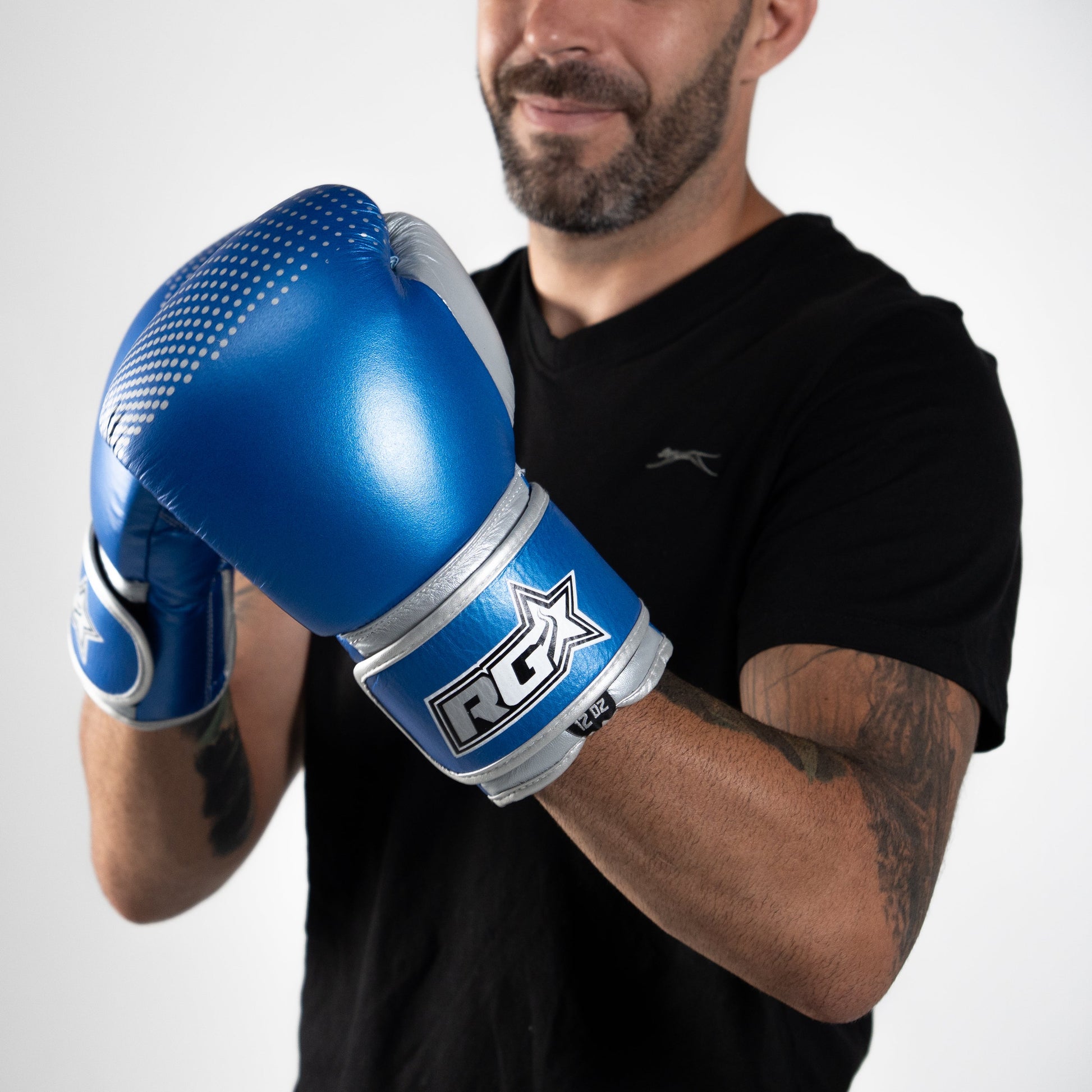 Guantes de Boxeo NTX SERIES -  METALLIC bue grey asteroids - Redglove 