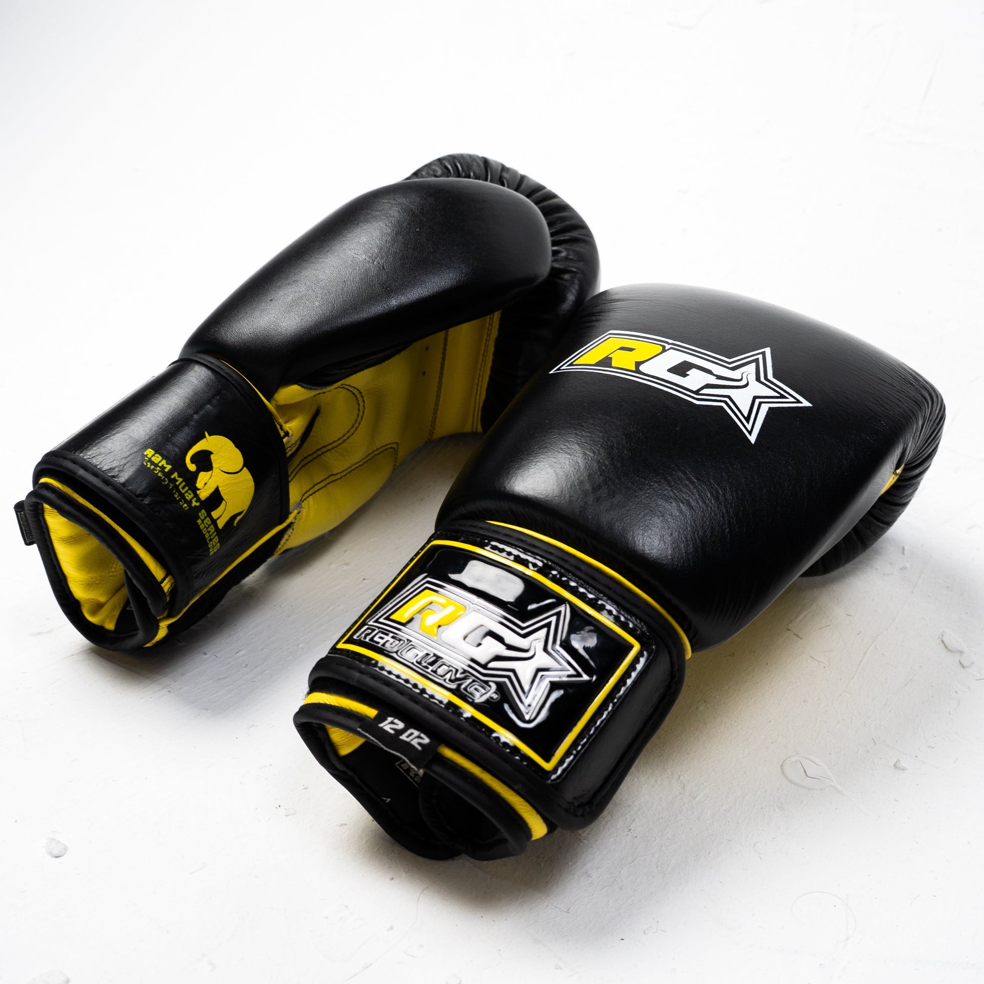 Guantes Kick Boxing Muay thai   - RAM MUAY SERIES - yellow black - Redglove 