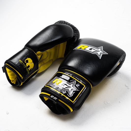 Guantes Kick Boxing Muay thai   - RAM MUAY SERIES - yellow black - Redglove 