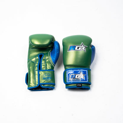 Guantes de Boxeo NTX SERIES -  METALLIC  green blue - Redglove 