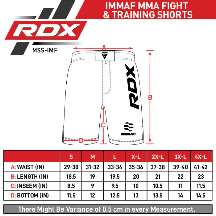 RDX IMMAF Approved MMA Shorts Azules - Redglove 