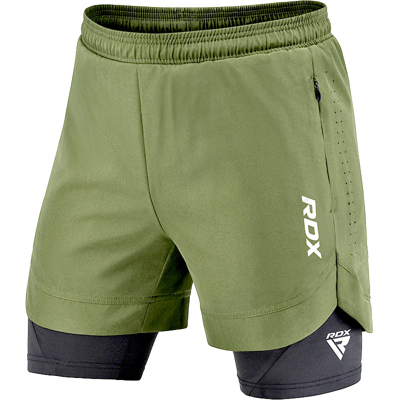 T16 2-in-1 Compression MMA Shorts - Redglove 
