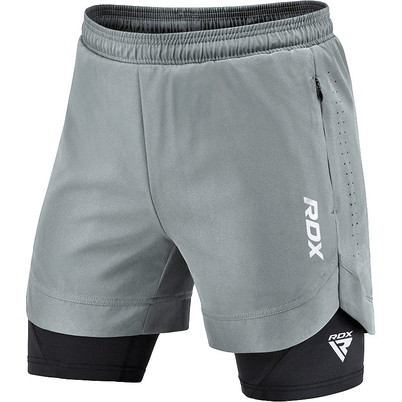 T16 2-in-1 Compression MMA Shorts - Redglove 