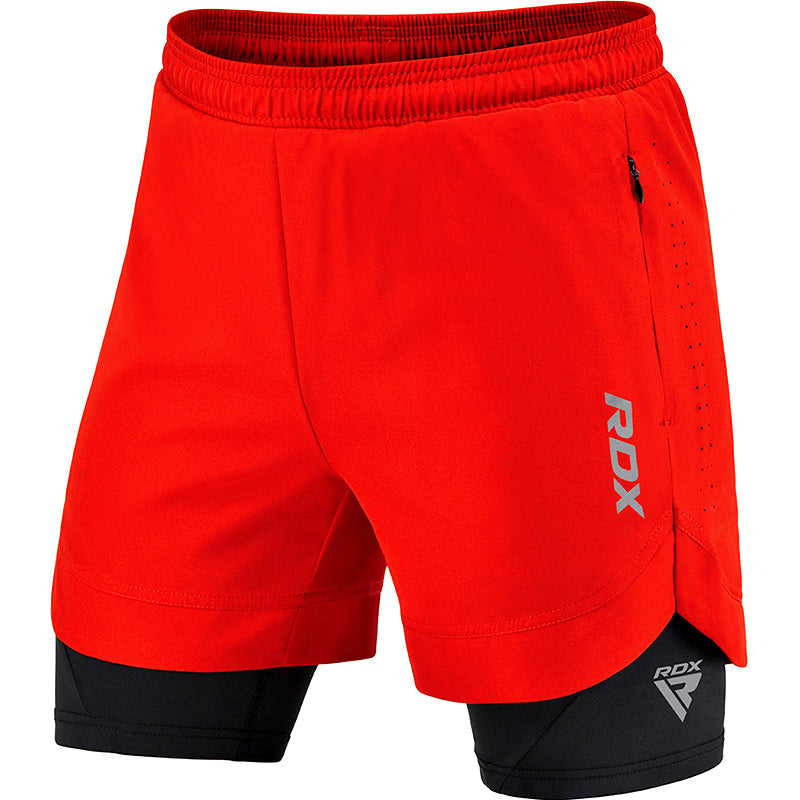 T16 2-in-1 Compression MMA Shorts - Redglove 