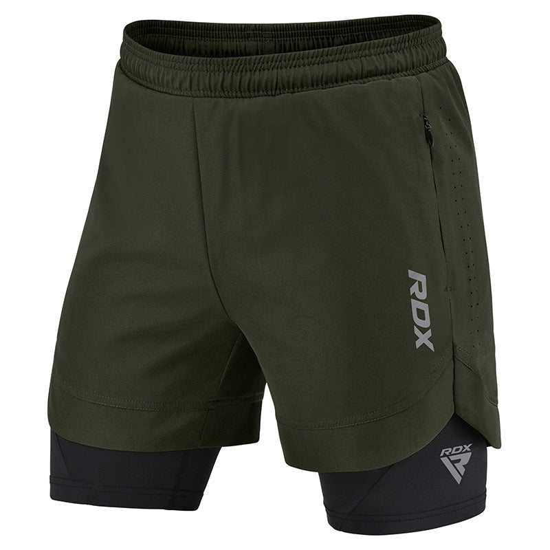 T16 2-in-1 Compression MMA Shorts - Redglove 