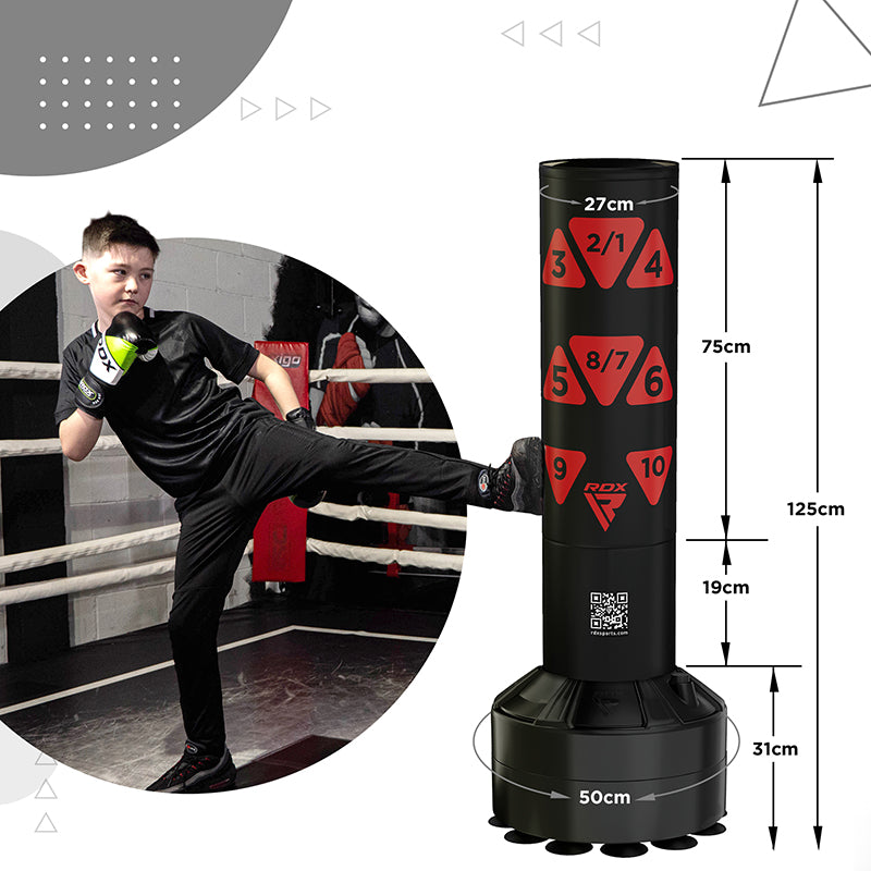 Saco de Boxeo de pie para niños- Base estable + guantes - Redglove 