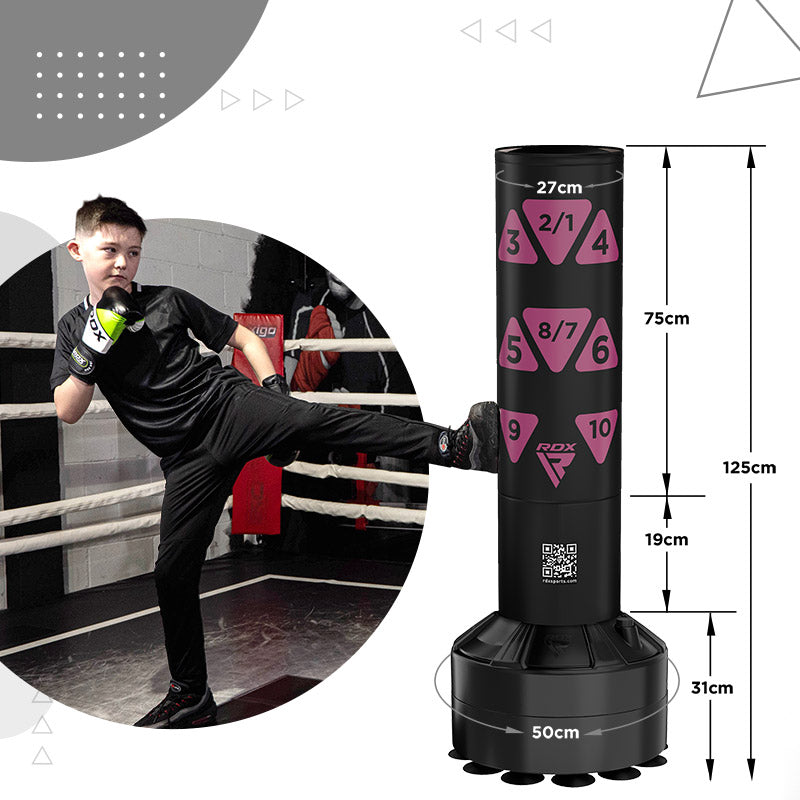 Saco de Boxeo de pie para niños- Base estable + guantes - Redglove 