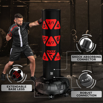 Saco de Boxeo de pie RDX 182 CM con base Ronin - Redglove 