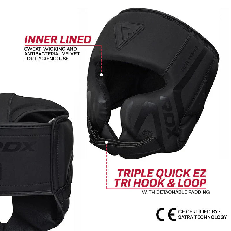 Casco de Boxeo RDX T15 Noir - Redglove 