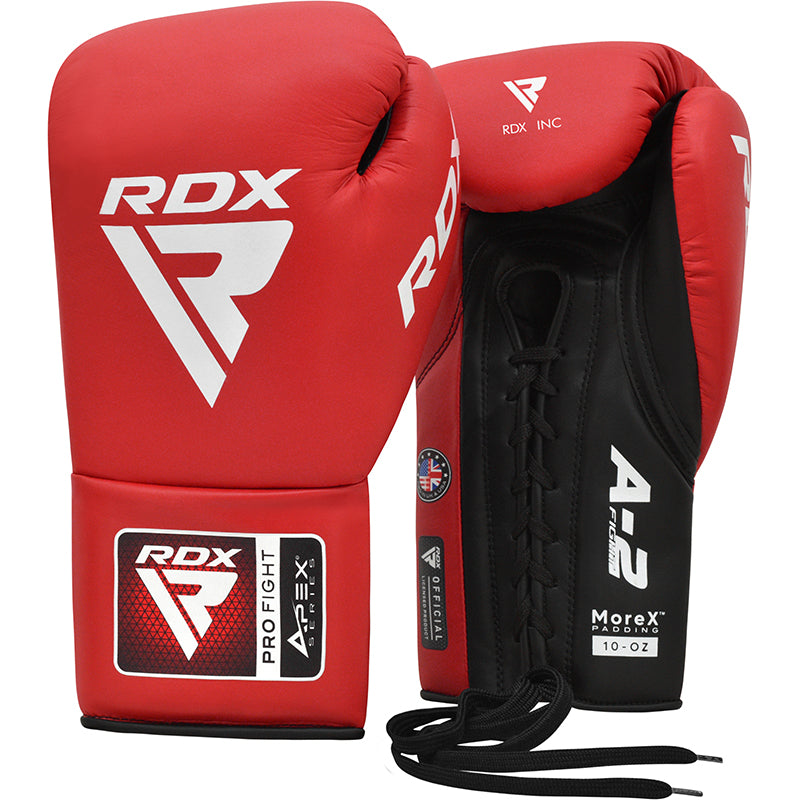 RDX APEX – Guantes de Boxeo de Competición con Cordones A2 - Redglove 